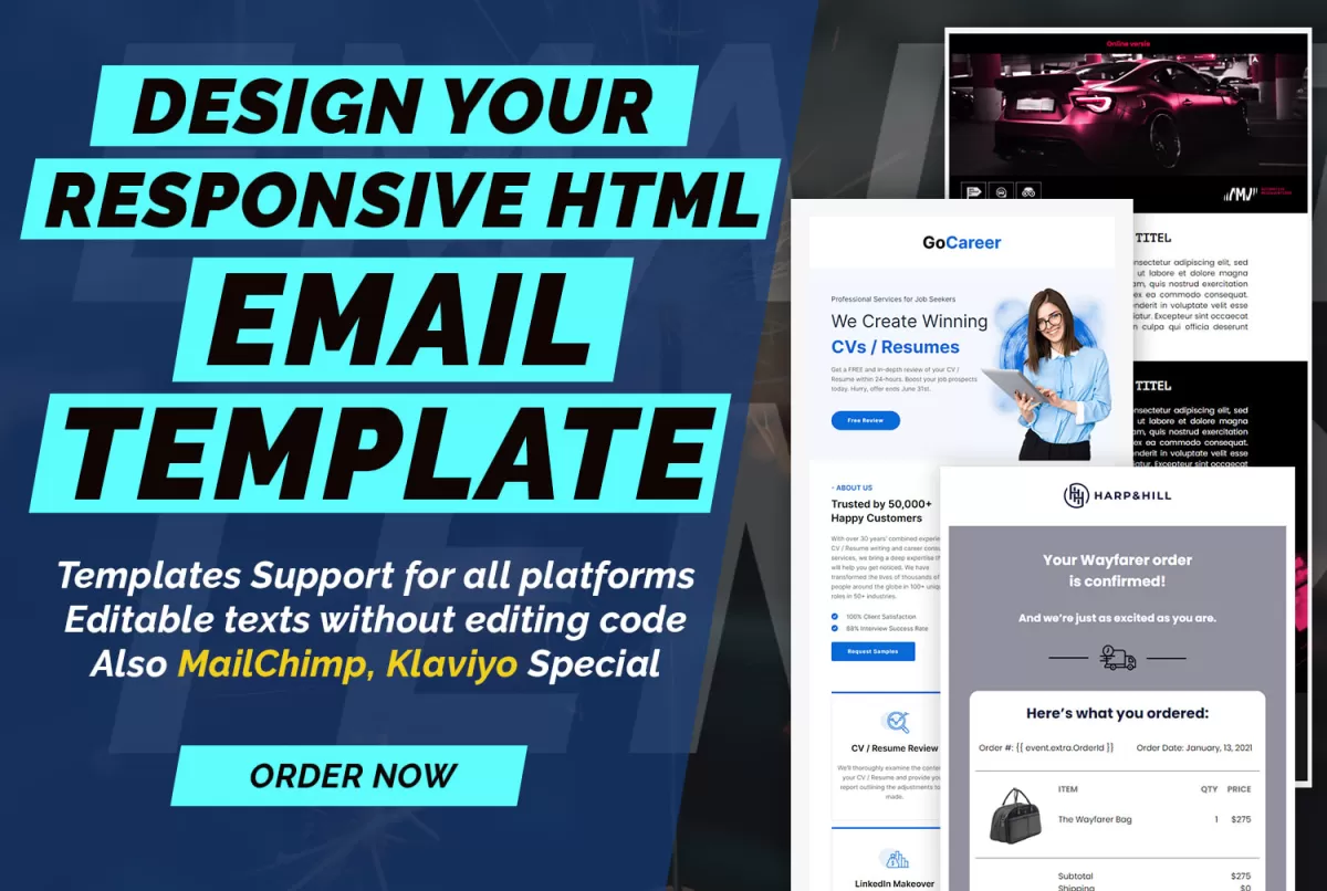 Professional and Eye-Catching Email Design Services